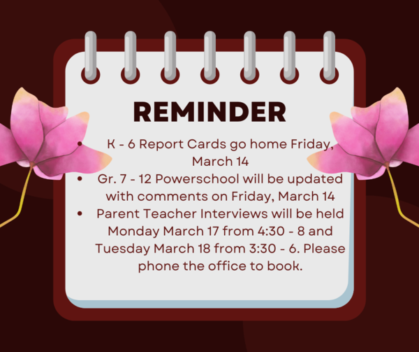 Reminder for Report Cards and Interviews