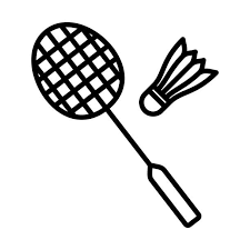 Badminton Racquet and birdie